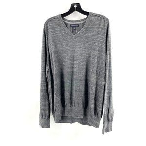 Banana Republic Men's Gray Long Sleeve V Neck 100% Cotton Sweater Size XL